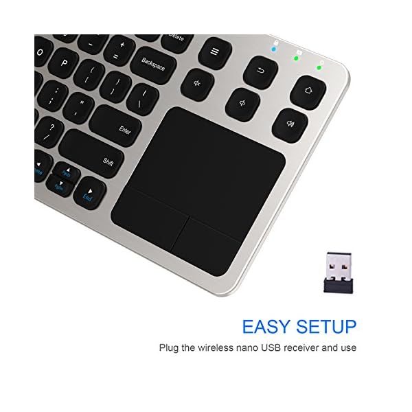 Arteck-24G-Wireless-Touch-TV-Keyboard-with-Easy-Media-Control-and-Built-In-Touchpad-Solid-Stainless-Steel-Ultra-Compact-Full-Size-QWERTY-UK-Layout-Keyboard-for-TV-Connected-Computer-Smart-TV-HTPC Arteck 2.4G Wireless Touch TV Keyboard with Easy Media Control and Built-In Touchpad Solid Stainless Steel Ultra Compact…