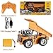 Yuboa Remote Control Truck RC Dump Trucks Toy,Remote Control Dump Truck Diecast 1:18 6CH Alloy Construction Vehicle RC Truck Xmas Gift for Kid Boys Yellow