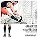 Calf Compression Sleeve + 3M Reflective Laces - Socks for Men & Women - Guard Sleeves for Calves, Shin Splints Running Cycling Hiking CrossFit Basketball Baseball Triathlon & Gym
