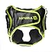 Sanabul Essential Boxing Headgear for Men & Women, Muay Thai MMA Headgear with Protective Padding, Full Face Coverage for Sparring Training, Green, S/M