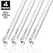 Hyperikon 8 Foot LED Tube, T8 T10 T12 75 Watt Fluorescent (36W), Ballast Bypass, Frosted Lens, UL, Daylight White, 4 Pack