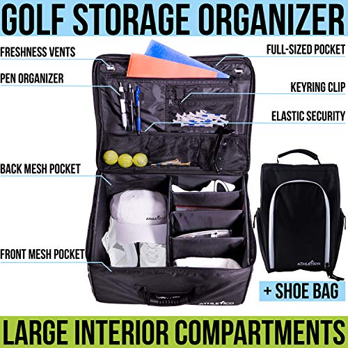 Athletico Golf Trunk Organizer + Shoe Bag (Black) Pricepulse