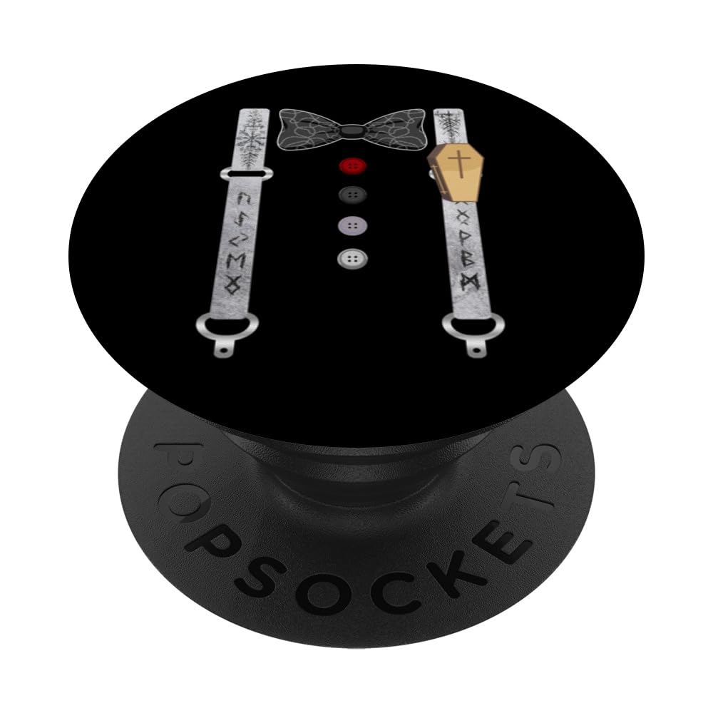 Coffin Suspenders Costume Halloween Spooky Crypt Keeper Rune PopSockets Swappable PopGrip