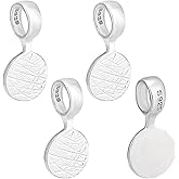 PH PandaHall 4pcs 925 Sterling Silver Glue on Bails Pendants, 16x8mm Flat Pad Bails Charms Small Pendant Bails Connector Hanger Pendant Chain Bails for Earring Necklace Jewelry Making