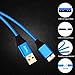 Besgoods USB 3.0 Micro Cable, 3-Pack 1.5ft Short Braided USB 3.0 A Male to Micro B Charger Cable Compatible for Samsung Galaxy S5, Note 3, Tab Pro 12.2, Hard Drive and More - Blue