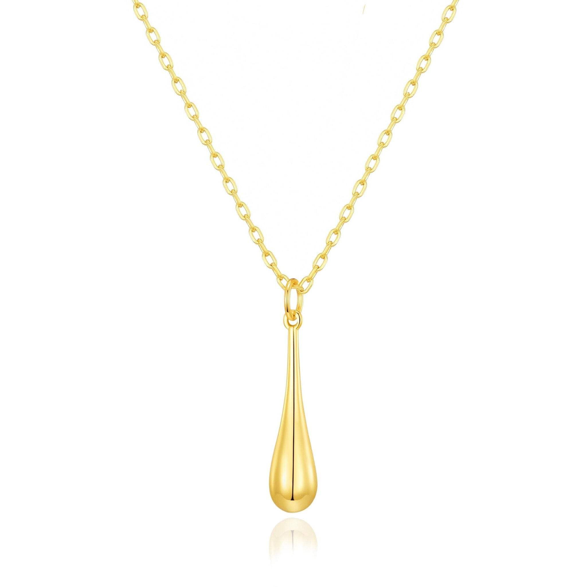 Philip Jones 18k Gold Plated Teardrop Necklace