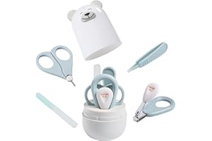 PAPABEAR Baby Nail Clippers Set with Cute Case, Infant Fingernail and Toenail File Kit for Newborn Manicure and Pedicure, New Mom Grooming Gift