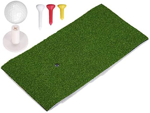 Blidece Residential Golf Hitting Mat Practice Mat Driving Chipping Putting Hitting Turf Training Equipment for Backyard Home Garage Outdoor Use, Includes Golf Tray, Rubber Tees and Ball Blidece Residential Golf Hitting Mat Practice Mat Driving Chipping Putting Hitting Turf Training Equipment for Backyard Home Garage Outdoor Use, Includes Golf Tray, Rubber Tees and Ball