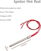 TopHomer 220V 350W Igniter Hot Rod for Wood Pellet Stove Heater Tube 170mm view 2