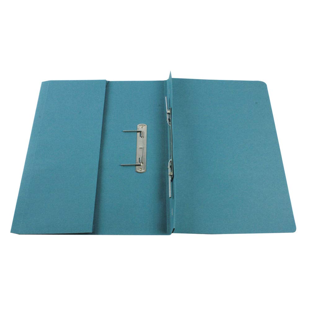 Q-Connect Transfer Pocket File 38mm Capacity Foolscap Blue (Pack of 25)