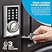 TURBOLOCK TL-201 Electronic Keypad Deadbolt Keyless Entry Door Lock w/Code Disguise, 21 Programmable Codes, 1-Touch Locking + 3 Backup Keys, Brush Nickel