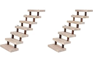 Mipcase 2pcs Hamster Climbing Ladder Toys for Hamsters Chew Toys Wood Chew Ladder Wood Toys Animals Toys Hamster Climbing Toy Guinea Pig Climbing Ladder Pet Birds Chinchilla Parrot Wooden