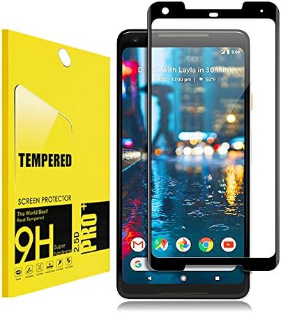 for Google Pixel 2 XL Screen Protector Full Coverage,Undada[9H Hardness][Bubble Free][Anti-Scratch] HD Clear Tempered Glass Screen Protector for Google Pixel 2XL (Black)