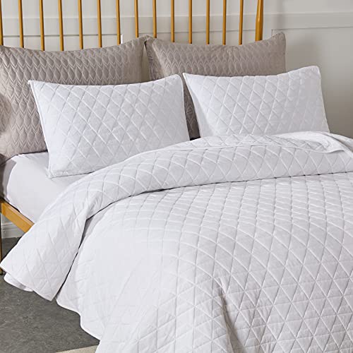 Figuran Jersey Quilt Set Moisture Triangle Stitched Light Weight 3