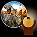 Projectables 11730 LED Plug-In Night Light, Amber and Brown, Light Sensing, Auto On/Off, Projects the Vast African Safari Featuring Elephants, Giraffes, Rhinos, and Zebras on Ceiling, Wall, or Floor