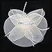 Fascinator Fascinator Sinamay Bridal Wedding Headband Cocktail Feather Mesh Net Veil Party Flower Clip Kentucky Derby Hat for Women