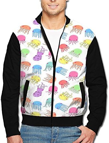 XinYunJL Men's Jellyfish Medusa Raglan Casual Wear Jackets\r\nSlim Long Sleeve For Walking