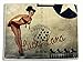 Lucky Lana Airplane Nose Art Metal Sign, Pinup, WW II Bomber Poster