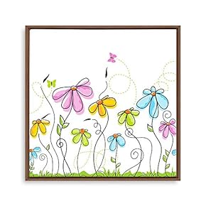Framed Canvas Wall Art Cartoon Pattern Canvas Prints Home Artwork Decoration for Children