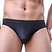 WINDAY Men Briefs Breathable Ice Silk Triangle Bikinis and Briefs N04 XL/US L 4-Pack Black