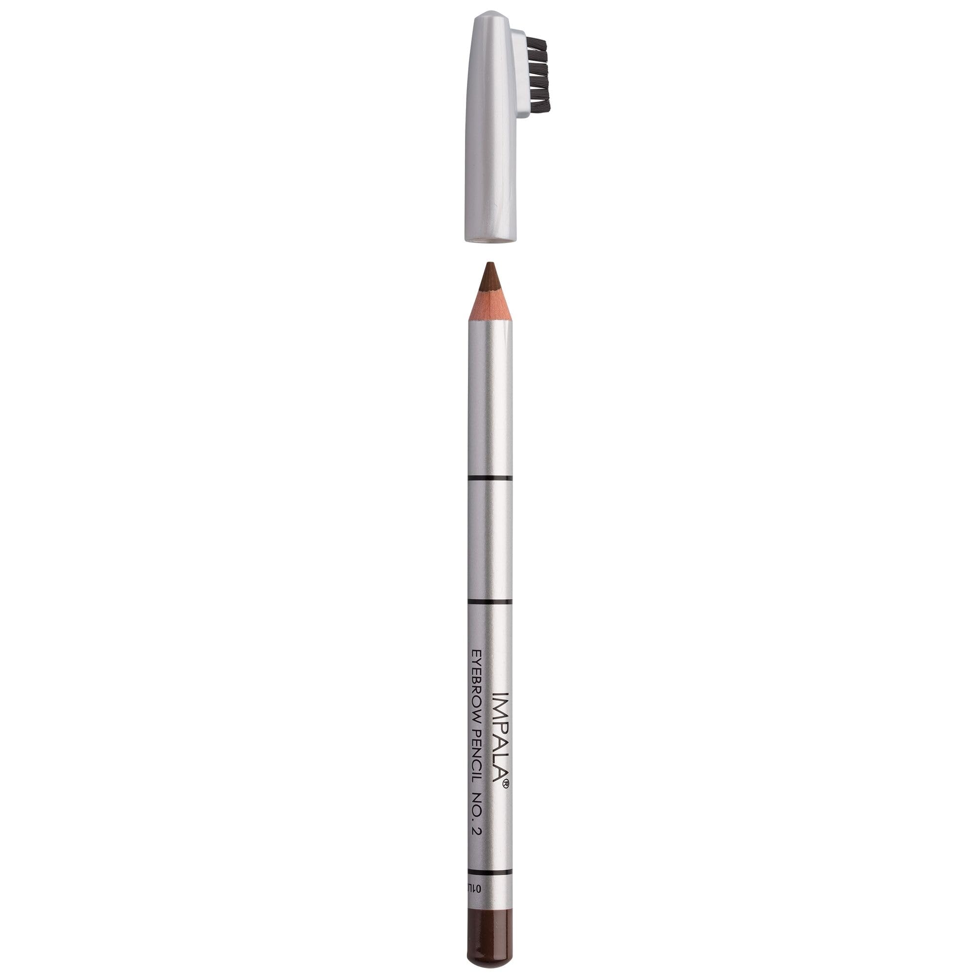 Impala Eyebrow Pencil with Brush | Colour 02 Chocolate | Perfect, Full & Natural Eyebrows | Long Lasting