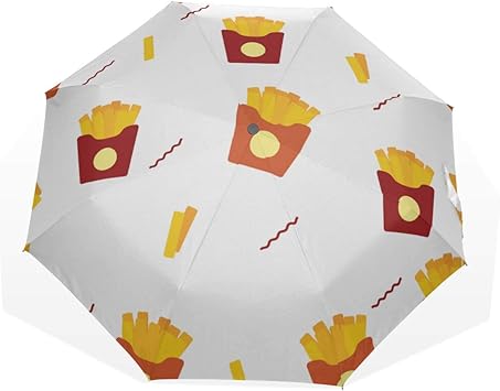 Reiseregenschirm Hand Draw Pommes Frites Potato Anti Uv Compact 3 Fach Kunst Leichte Klappschirme Aussendruck Winddicht Regen Sonnenschutzschirme Fur Frauen Madchen Kinder Amazon De Koffer Rucksacke Taschen