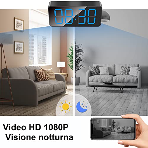 LXMIMI WiFi Spy Camera, 2.4G/5Ghz WiFi Hidden Camera Clock | HD 1080P Mini Wifi Spy Camera with Motion Detection and Night Vision, Support Remote View