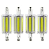 R7S 78mm COB LED Bulbs - Daylight 6000K - 8W / 500LM - Not Dimmable - AC85-265V - J Type Double Ended 70W R7S J78 Halogen Bulb Replacement (Pack of 4)
