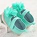 Voberry Infant Toddlers Baby Girls Soft Soled Flower Crib Shoes Girls Mary Jane Flat Shoes (0~6 Month, Green)