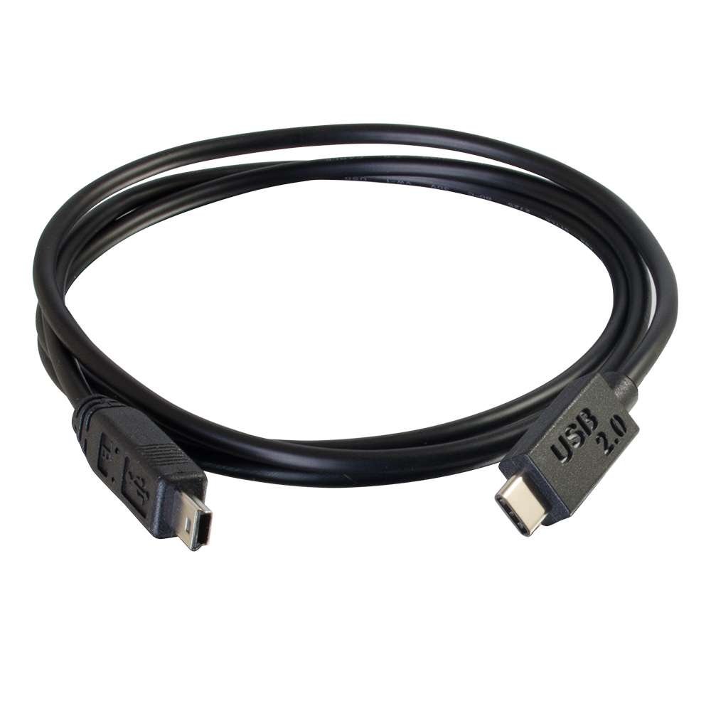 C2G 88857 USB Type C to Mini B Cable - 4m M/M Black - Type B (M) to USB-C (M)