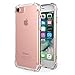 iPhone 7 Case,Amuoc Crystal Clear Cover Case [Shock Absorption] with Transparent Hard Plastic Back Plate and Soft TPU Gel Bumper (Clear)