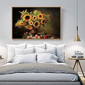 Floating Framed Canvas Wall Art for Living Room, Bedroom Still Life Canvas Prints for Home Decoration Ready to Hang - 16x24 inches