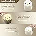 Tecboss Chicken Night Light for Kids, Rechargeable Baby Night Light with Safe ABS+Silicone, Nursery Bedside Lamp,Warm White Color and Adjustable Brightness, Touch Control, 300 hours Runtime