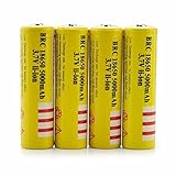 4Pcs 3.7V E-shinre 18650 5000mah Rechargeable Lithium Battery for flashlights &headlamps