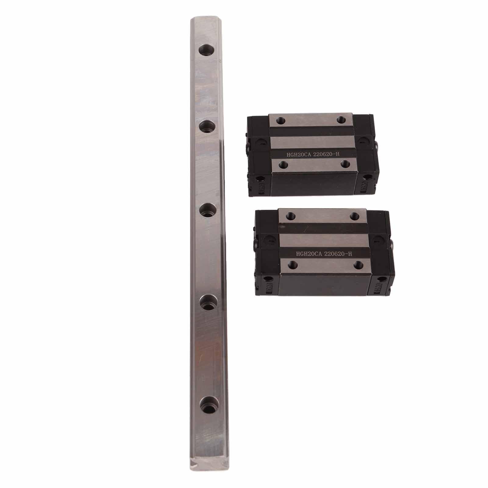 Hyuduo 300mm Linear Guide Rail Slider Set with 2 Bearing Blocks Precision Slide Rail for CNC Machinery, Textile Printing Equipment & Electric Automation Systems