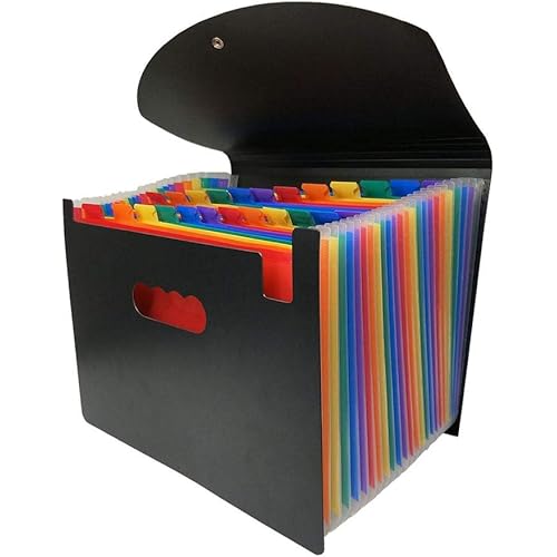 24 Pocket Classified File Folder A4 Organizer File Document Holder w/Cover