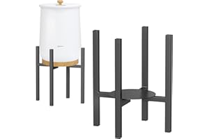 Keenray Metal Adjustable Stand for Towel Warmers, Heavy Duty Stand with Trays to Fit Different Sized Towel Warmers(8’’-15’’), Ideal Stand Accessories for Bathroom, Black