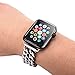 HOMEKE Metal Band for Apple Watch Band 38mm, Stainless Steel iWatch Band with Flexible Chains Style Bracelet Strap - Silver