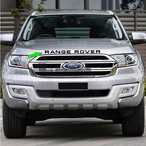 CarMetics Range Rover 3D Letters (3D Logo 3D Emblem Accessories) for Renault Kwid Duster Lodgy Climber Captur Triber – Glossy Black 1 Set