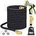 Higen 100ft Upgraded Expandable Garden Hose Set, Extra Strength Fabric Triple Layer Latex Core, 3/4" Solid Brass Fittings, 9 Function Spray Nozzle with Storage Bag, Premium No-Kink Flexible Water Hose primary