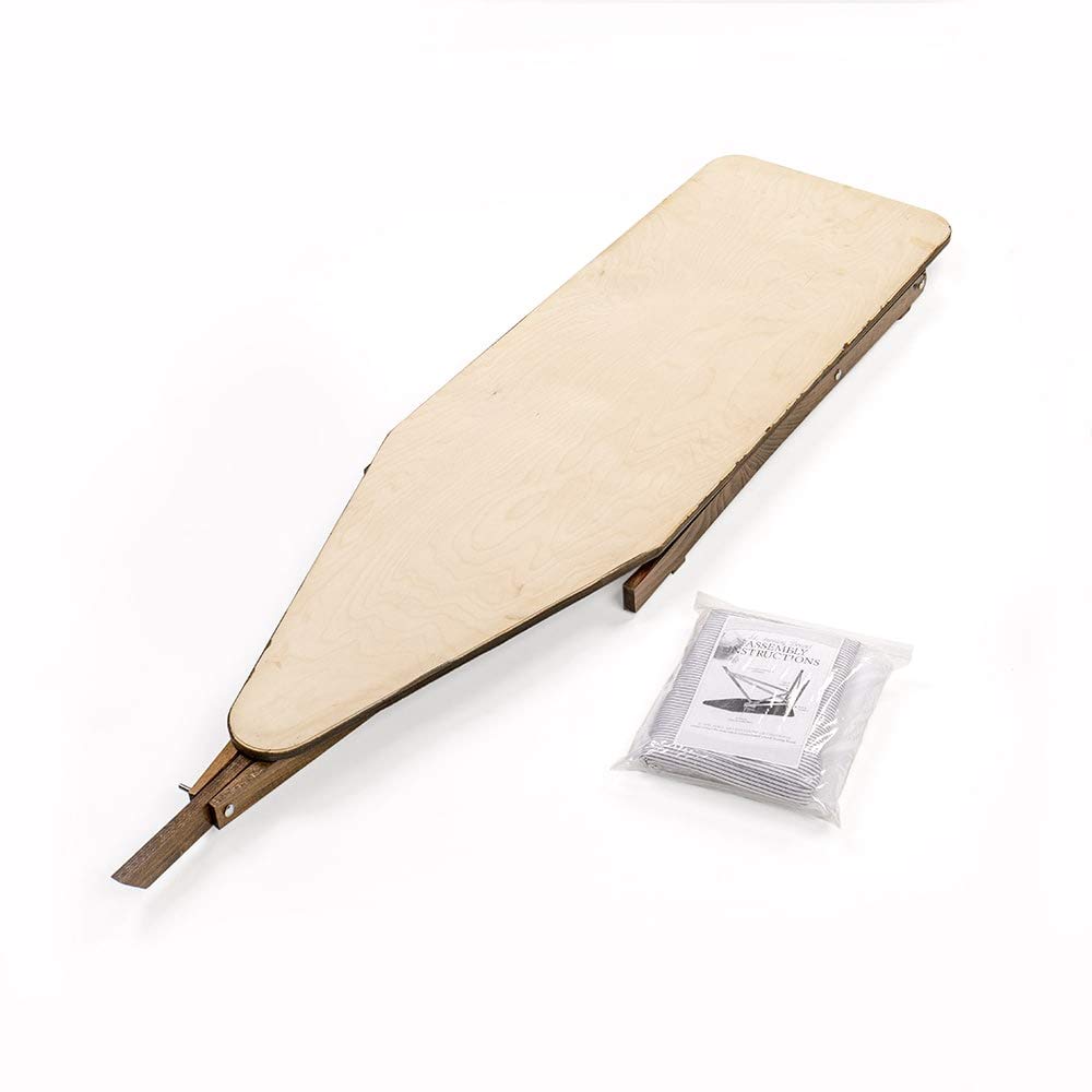 Lehman's Folding Wooden Ironing Board, Amish Made with Ironing Board Pad and Cover, Dark Finish