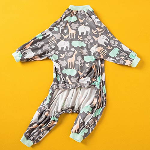 LovinPet Large Dog Pajamas, Hippos Zoo Animal Cozy Dog Pajamas, Slim fit, Lightweight Pullover Pajamas/Full Coverage Dog pjs/Please Reese Size Chart Before Ordering - Thumbnail 5