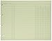 Wilson Jones Green Columnar Sheets, Single Page Format, 3 Columns, 30 Lines Per Page, 11-7/8