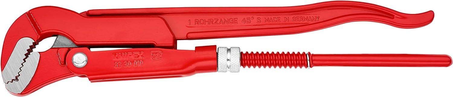 KNIPEX Pipe Wrench S-Type Red Powder-Coated 320 mm, 83 30 010