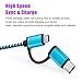 USB Type C Cable 5Pack 6Ft USB C 2in1 Cable [Micro USB & Type C] Nylon Braided Fast Charger Cord for Samsung Galaxy A17 A16 A36 A56 S25 Ultra S24 FE S23 S22 S21 Note20 LG V60 V50 Pixel 10 9 8a 8 7 Pro