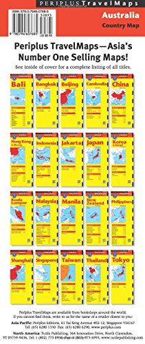 Australia Travel Map Sixth Edition Periplus Travel Maps - 