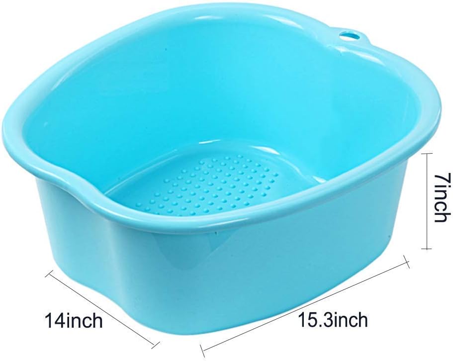 Huichao Large foot bath spa bowl, Thick Sturdy Plastic Foot Basin for