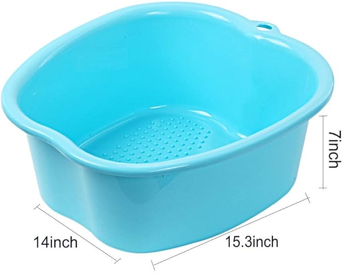 Huichao Large foot bath spa bowl, Thick Sturdy Plastic Foot Basin for
