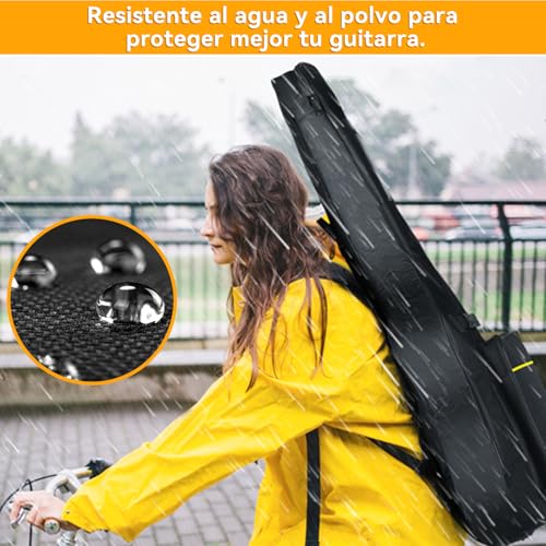 Bolsa de Guitarra de 39-41 pulgadas,Funda Guitarra Acustica de Espesar,Bolsa de Guitarra Impermeable con Doble Correa de Ajustable,Funda guitarra eléctrica,para Guitarra Clásica, Ukulele