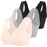COLOMI Maternity Nursing Bra Wireless Cotton Breastfeeding Bra for Sleep